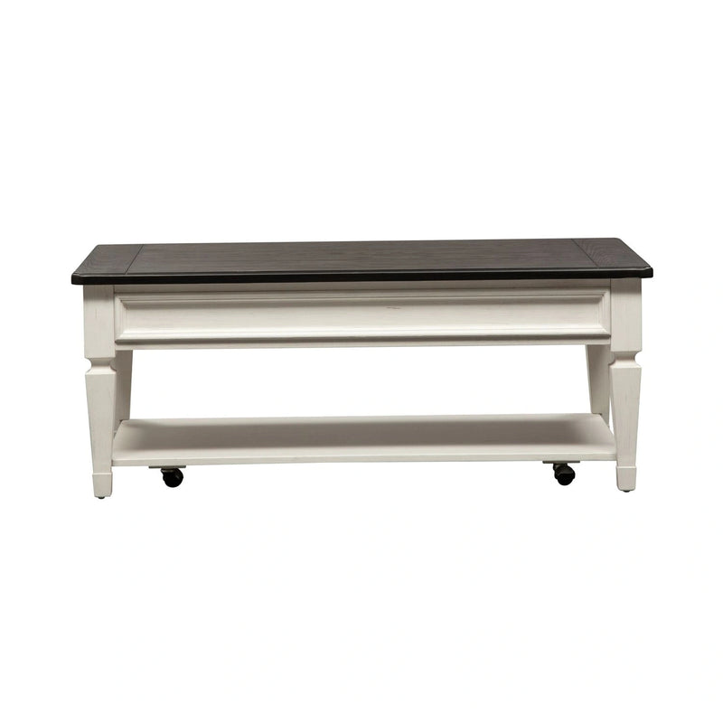 Allyson Park Rectangular Cocktail Table in Wirebrushed White image