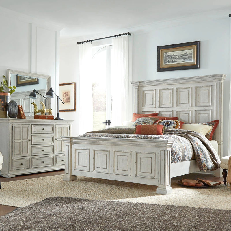 Big Valley King California Panel Bed, Dresser & Mirror image