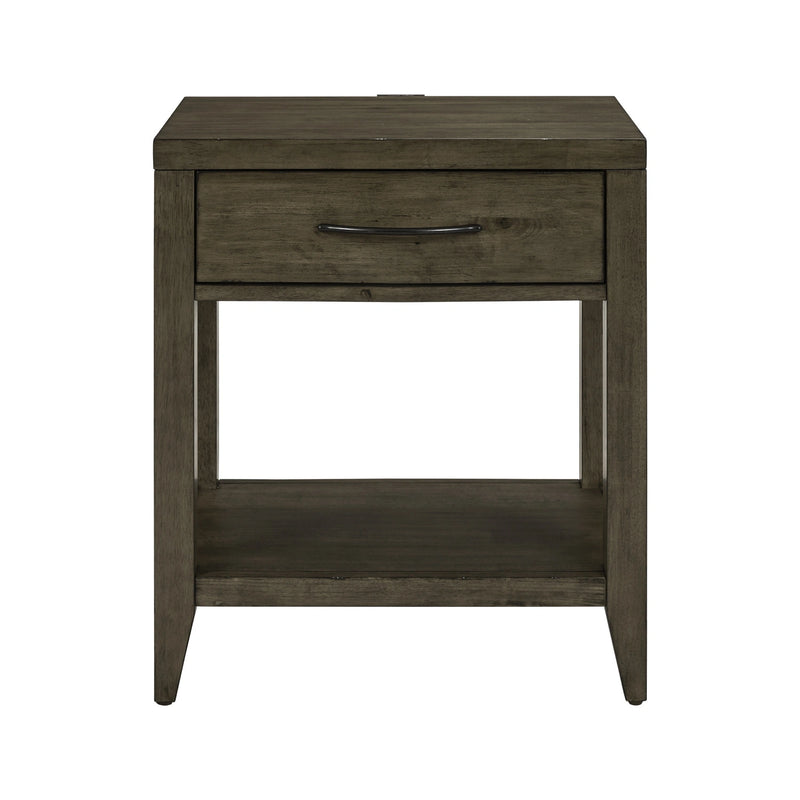 Shaker Lakes Open Nightstand w/ Charging Station image