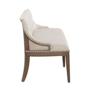 Americana Farmhouse Uph Shelter Dining Bench in Dusty Taupe & Black image