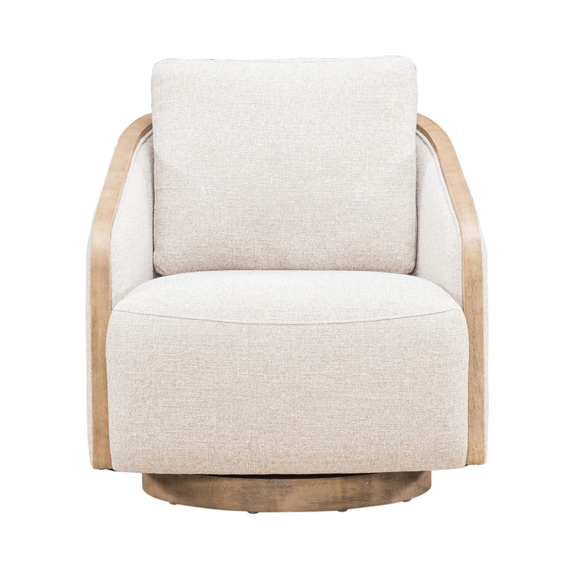 Nora Uph Swivel Accent Chair - Light Brown image