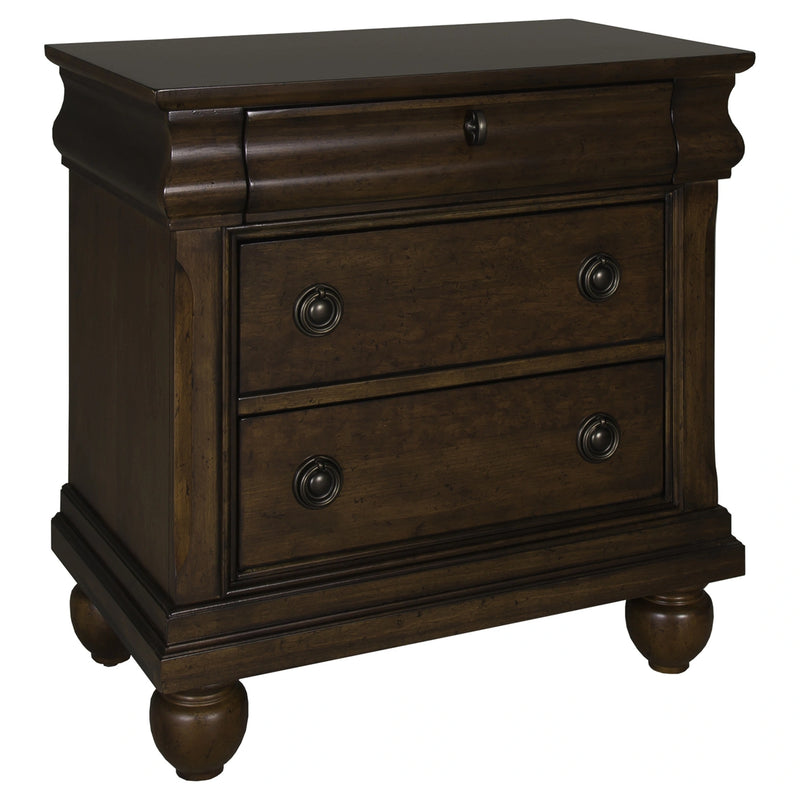 Rustic Traditions King California Sleigh Bed, Dresser & Mirror, Night Stand image