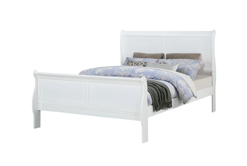 Crown Mark Louis Philip Queen Sleigh Bed in White image