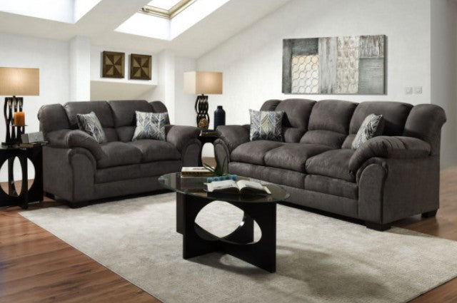 Crushed Gray Sofa & Loveseat