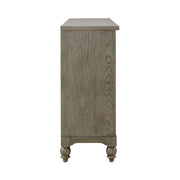 Americana Farmhouse 9 Drawer Dresser in Dusty Taupe and Black image