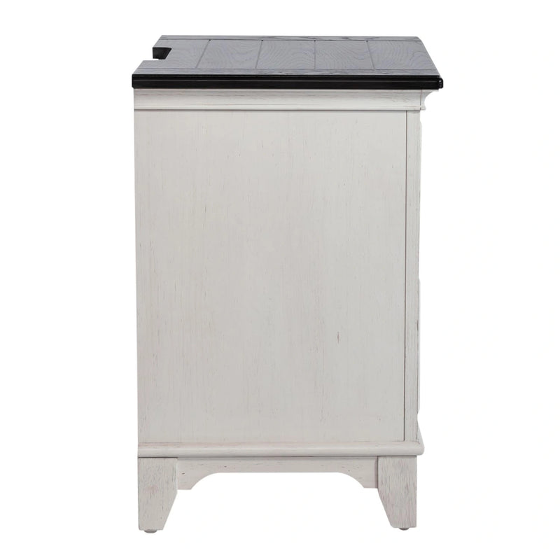 Allyson Park 2 Drawer Nightstand with Charging Station in White image