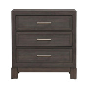 Modern Edge Nightstand w/ Charging Station in Caffe image
