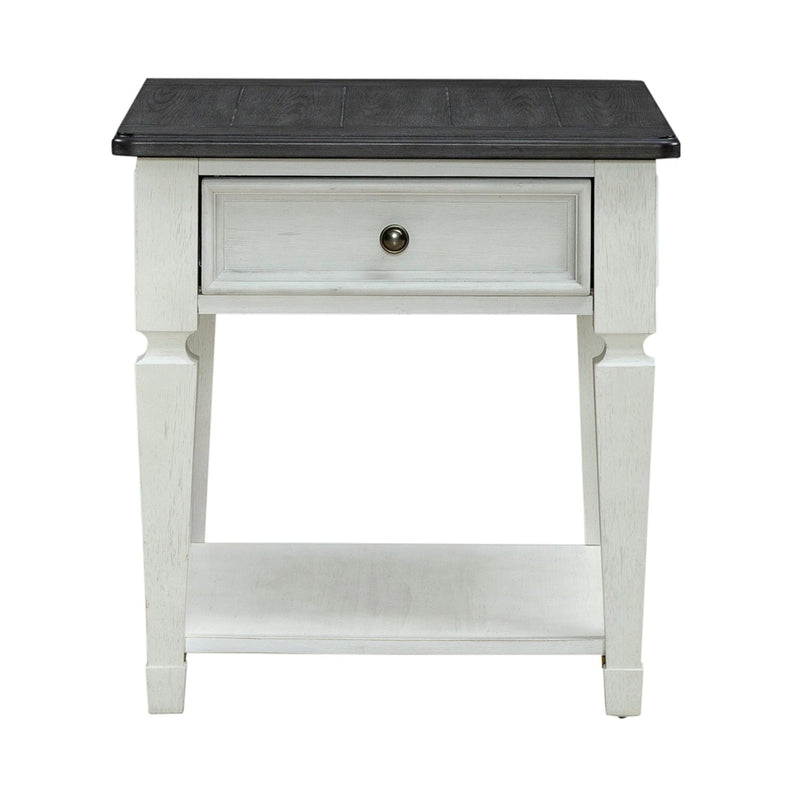 Allyson Park Drawer End Table in Wirebrushed White image