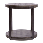 Modern View Round End Table in Gray image