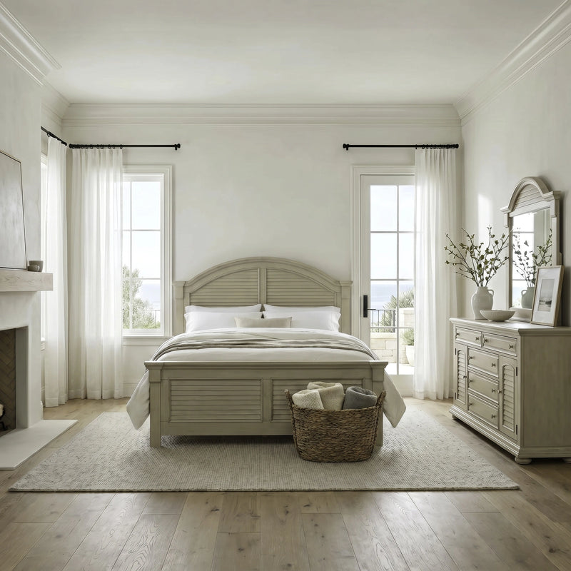 Summer House King Panel Bed, Dresser & Mirror image
