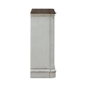 Magnolia Manor Accent Cabinet in Antique White & Weathered Bark EST SHIP TIME APPX 4 WEEKS image