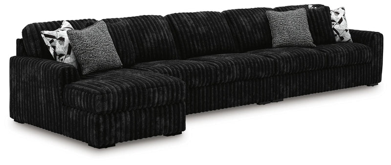 Midnight-Madness Sectional with Chaise
