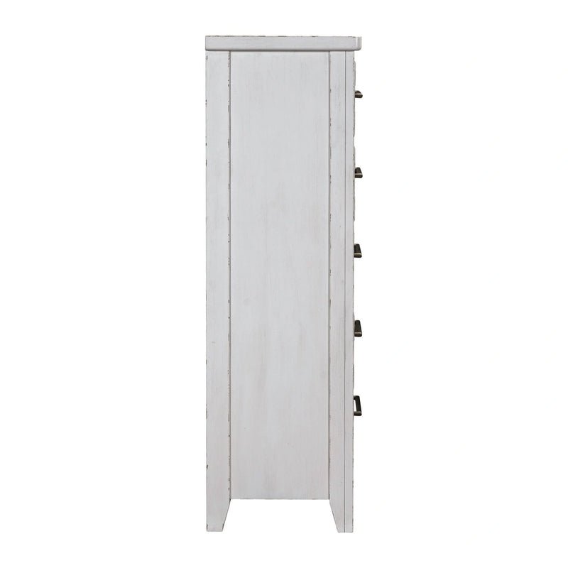 Backroads Drawer Chest in Weathered White/Parchment Brown image