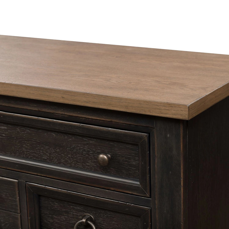 Americana Farmhouse 9 Drawer Dresser in Black image