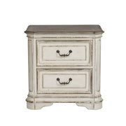 Magnolia Manor King California Upholstered Sleigh Bed, Dresser & Mirror, Chest, Night Stand image