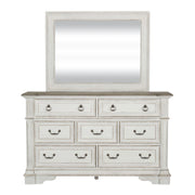 Abbey Park King California Panel Bed, Dresser & Mirror image