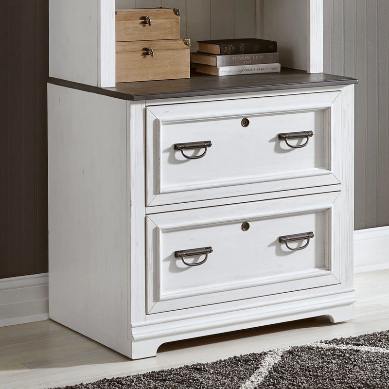 Allyson Park Bunching Lateral File Cabinet in Wirebrushed White image