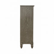 Americana Farmhouse 5 Drawer Chest in Dusty Taupe and Black image