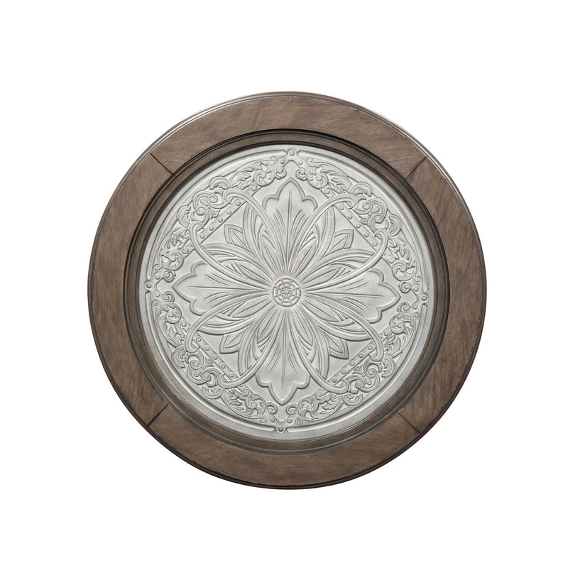 Heartland Round Ceiling Tile Cocktail Table in Antique White image