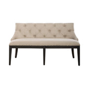 Americana Farmhouse Uph Shelter Dining Bench in Dusty Taupe & Black image