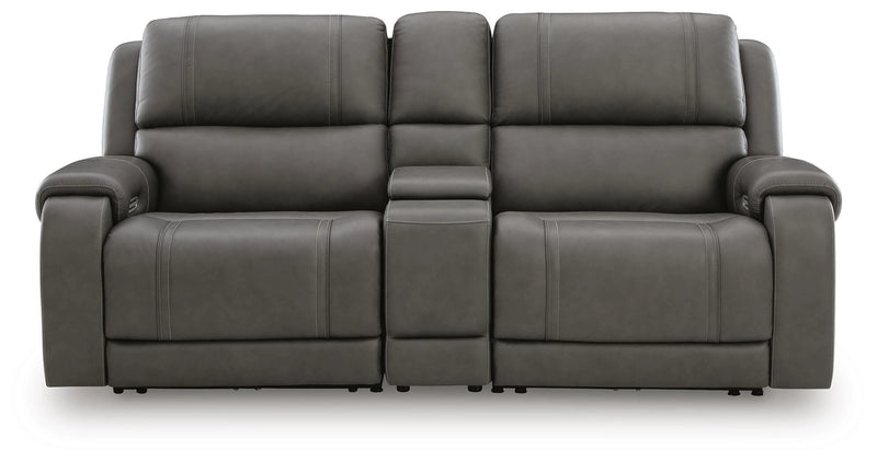 5Z-Harrenhurst Power Reclining Sectional Loveseat with Console