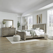 Rustic Traditions King California Sleigh Bed, Dresser & Mirror, Chest image