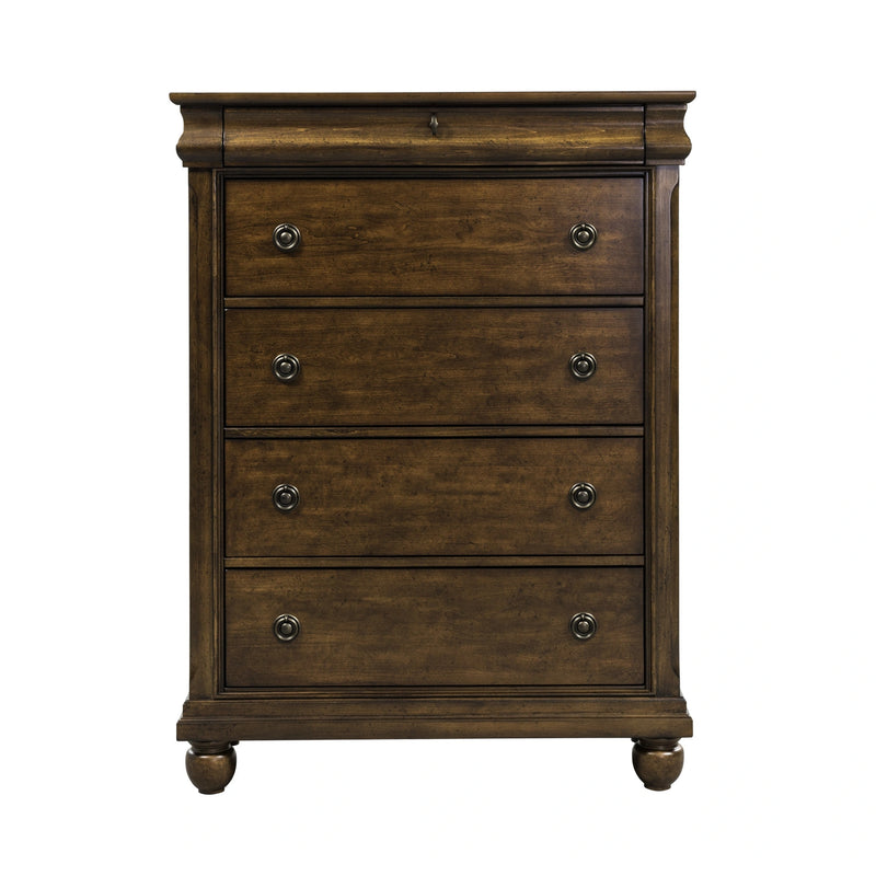 Rustic Traditions King California Sleigh Bed, Dresser & Mirror, Chest image