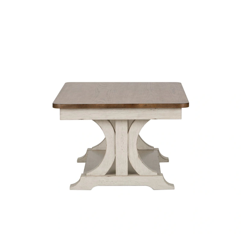 Farmhouse Reimagined Rectangular Cocktail Table in Antique White image