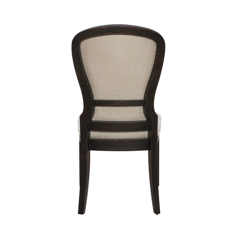 Americana Farmhouse Uph Tufted Back Side Chair - Black image