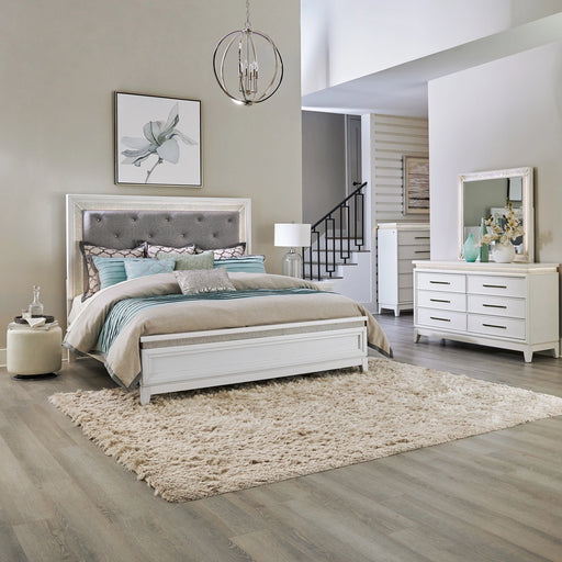 Reflections King California Uph Bed, Dresser & Mirror, Chest image