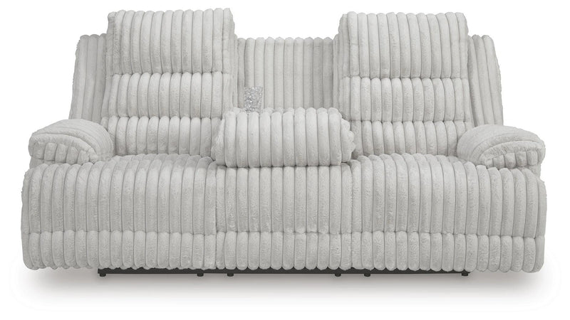 Technique Power Reclining Sofa with Drop Down Table