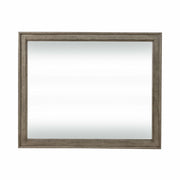 Americana Farmhouse Landscape Mirror in Dusty Taupe and Black image