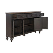 Americana Farmhouse Hall Buffet in Dusty Taupe & Black image