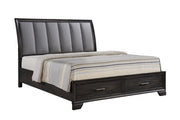 Crown Mark Jaymes King Storage Bed in Dark Brown image