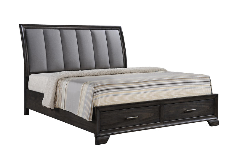 Crown Mark Jaymes King Storage Bed in Dark Brown image