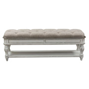 Magnolia Manor Bed Bench in Antique White image