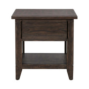 Paradise Valley Rectangular End Table in Saddle Brown image