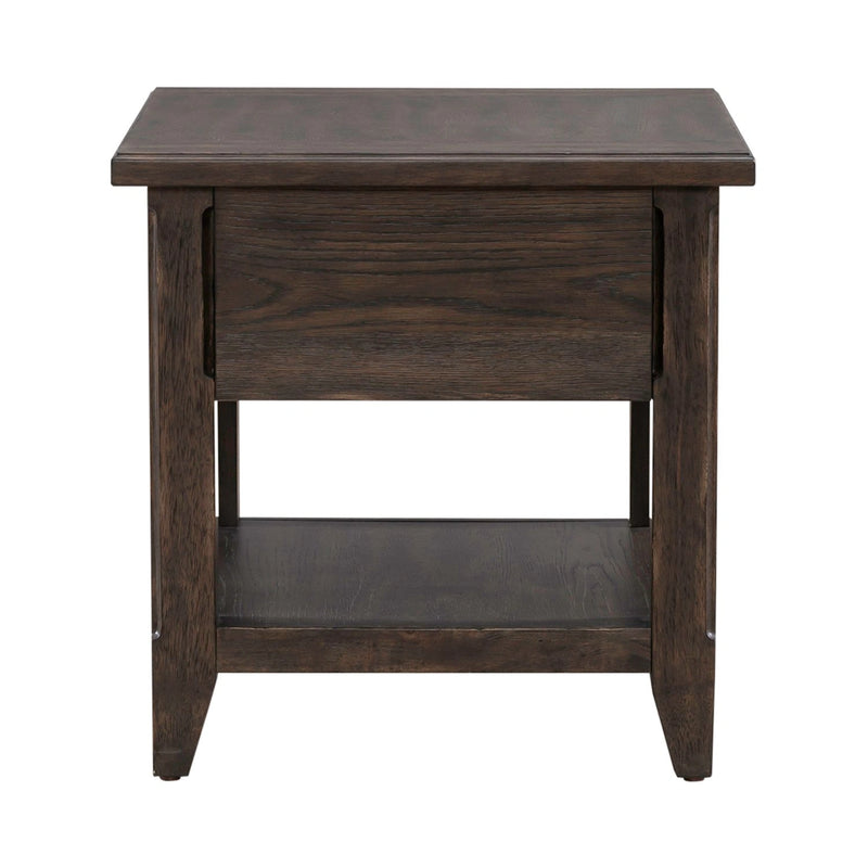 Paradise Valley Rectangular End Table in Saddle Brown image