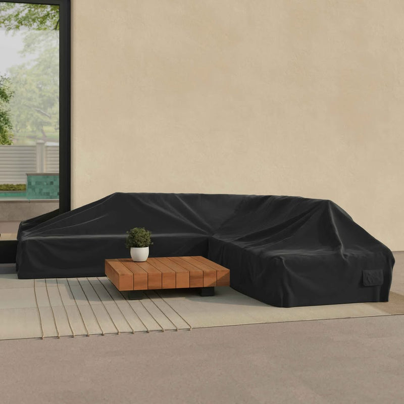 Lubek 100.5 Slate Gray Low Profile Outdoor Sectional with Free Lubek Cover